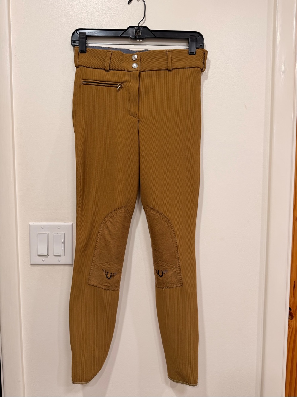Camel Brown Riding Breeches with Knee Patches
